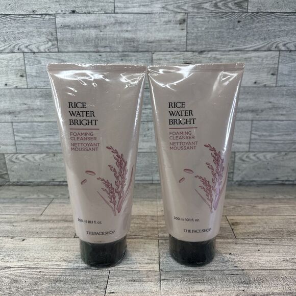 AVON The Face Shop  Rice Water Bright Foaming Cleanser 10.1 FL OZ. Lot Of 2 NEW - Picture 1 of 2